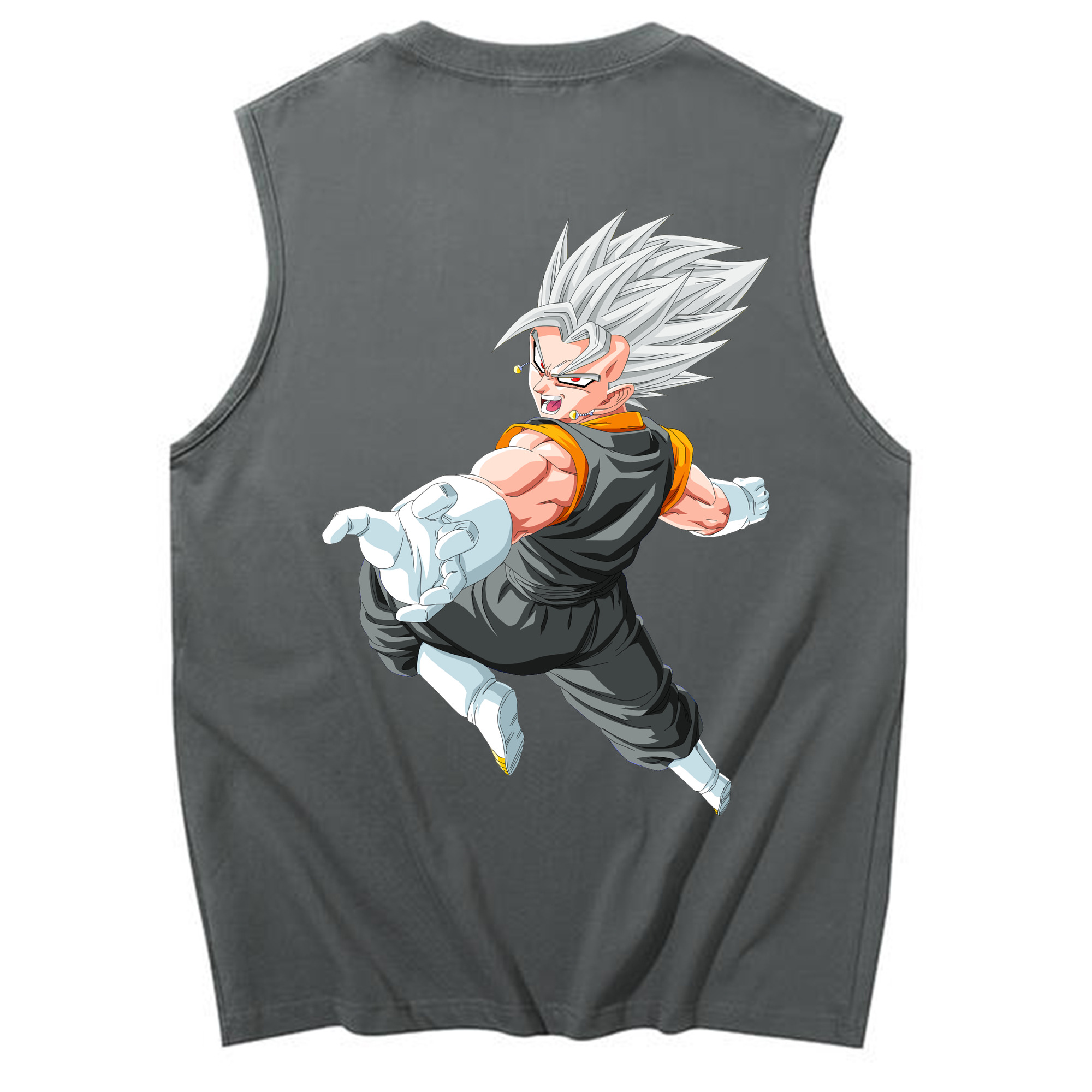 （画像用） ドラゴンボール ベジータ四世（Bejīta Yonsei）DRAGON BALL Vegeta IV コットン100％タンクトップ（背面プリント）